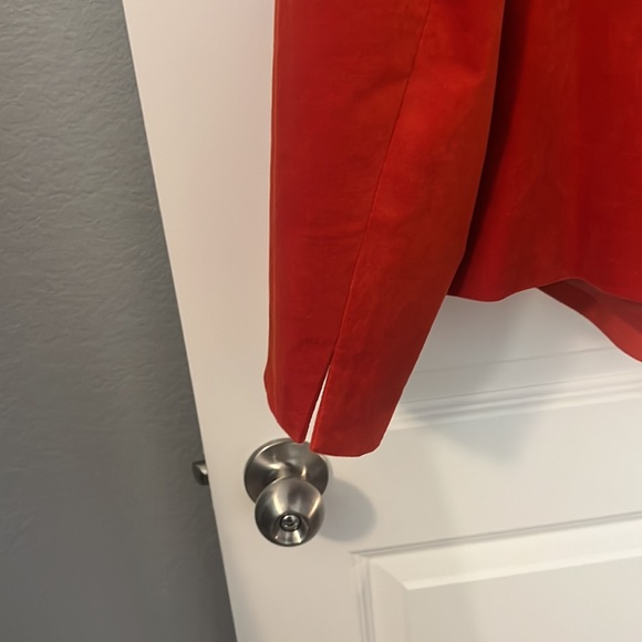 Talbots peplum blazer 24W plus size Red-Orange jacket button work wear  business - Picture 7 of 14